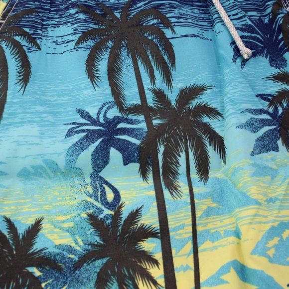 NWOT Men's Tropical Sunrise Swim Trunks - Picture 3 of 4